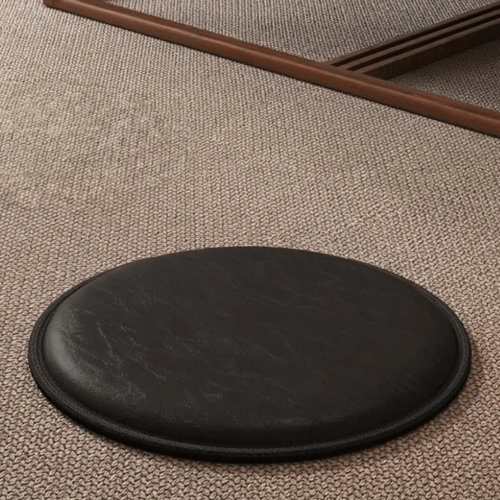 Zafu Thick Leather Cushion Soft Non-Slip Round Sitting Seat Pad Waterproof 35/40cm Dining Chair Pad Living Room