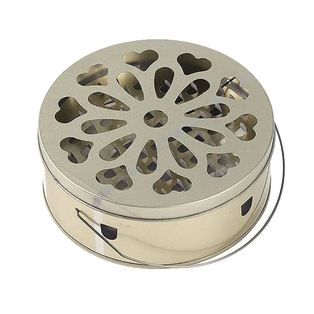 Mosquito Spiral Holder Box with Lid Fireproof Mosquito Coil Burner Safe Windproof Mosquito Repellent Tray Incense Holder