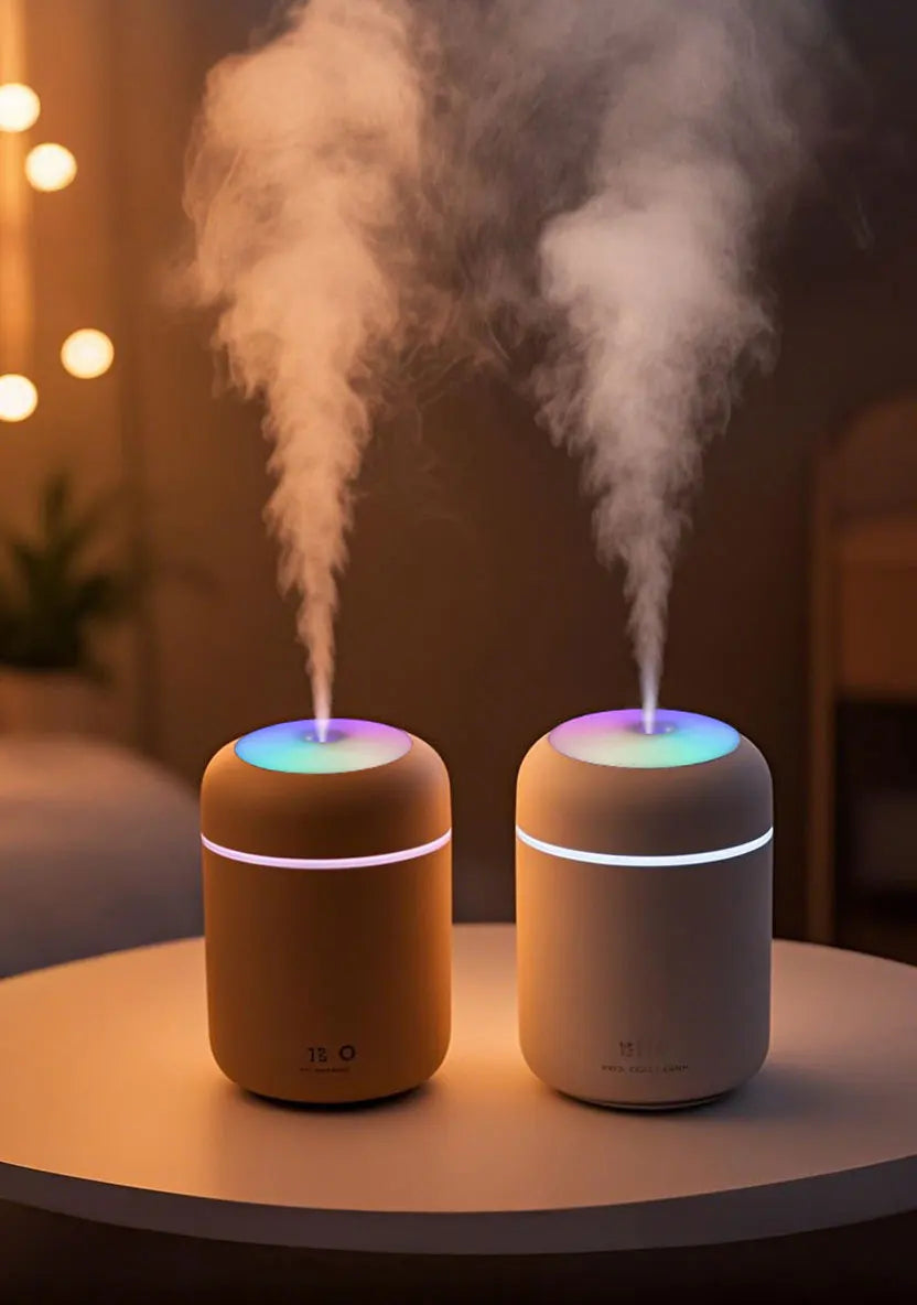 300ml Aromatherapy Diffuser Humidifier Air Purifier Car Home Use Seven-color Light Aromatherapy Essential Oil