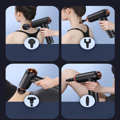 Mini 99 Levels Fascia Gun Handheld Portable Massage Gun Vibration Digital Display Muscle Massager Deep Tissue Massager for Body