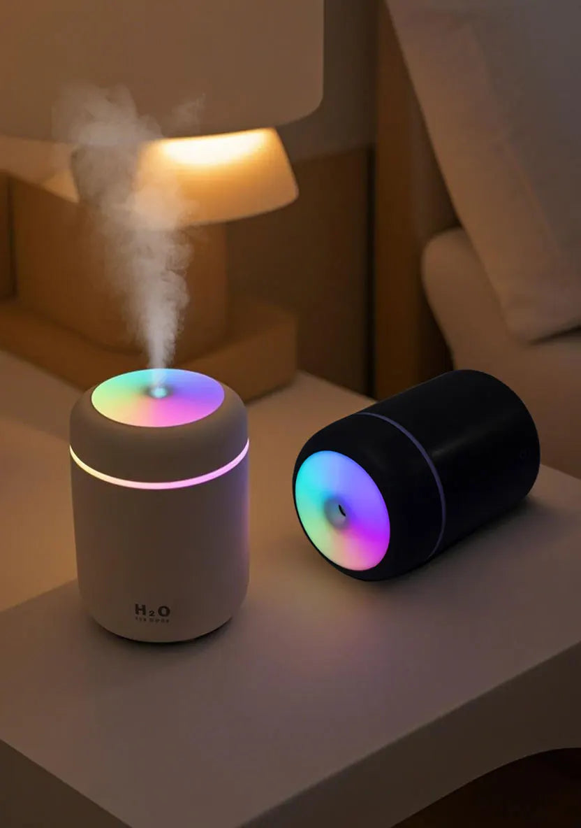300ml Aromatherapy Diffuser Humidifier Air Purifier Car Home Use Seven-color Light Aromatherapy Essential Oil