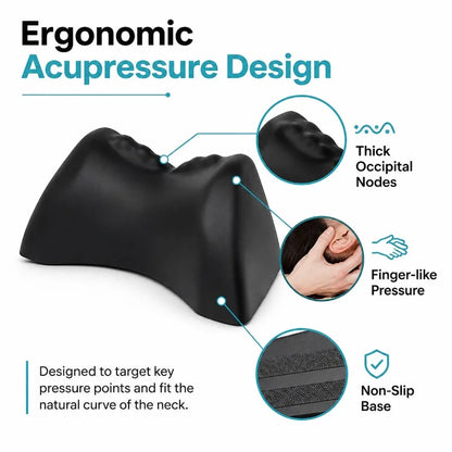 PU Acupressure Trigger Points Neck Traction Pillow Portable Cervical Spine Massage Ergonomic Stretching Device Relaxation