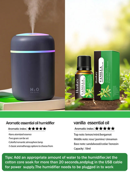 300ml Aromatherapy Diffuser Humidifier Air Purifier Car Home Use Seven-color Light Aromatherapy Essential Oil