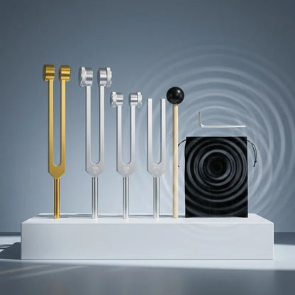128/256/512Hz Tuning Fork Set Weighted Bio-Acoustic Tuning System Testing Medical Tuning Fork Sets for Sound Healing Therapy