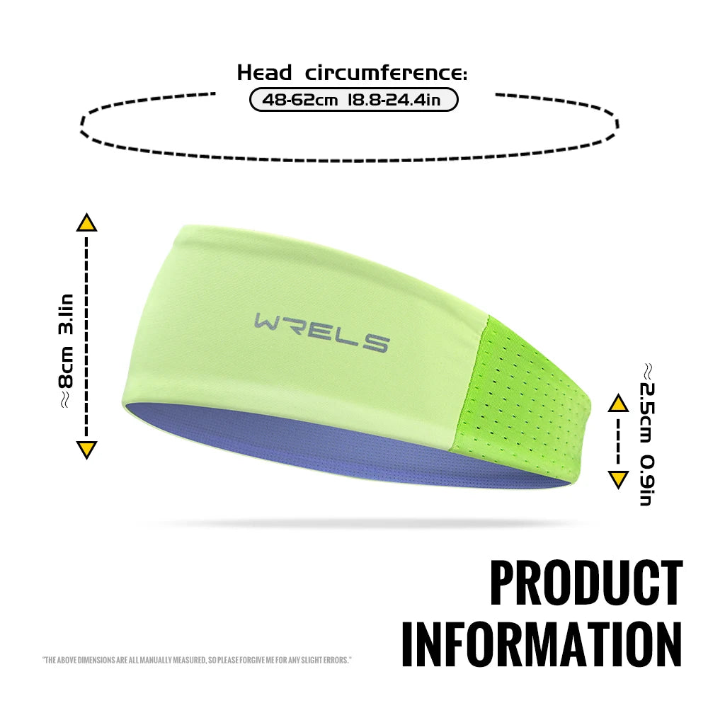 WRELS Headband Sweatband Cooling Non Slip Breathable Quick Dry Men Women Running Yoga Fitness Tennis Athletic Workout Hair Band