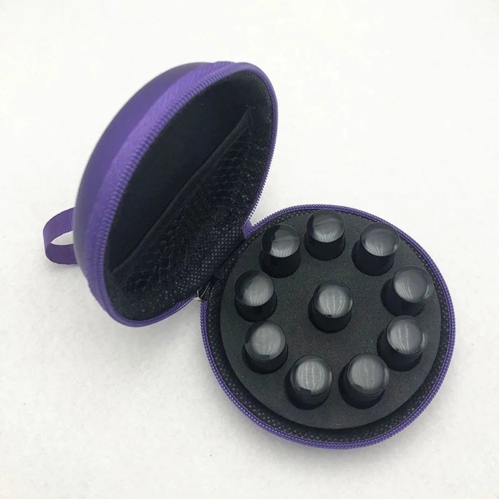 10 Bottles Capacity Essential Oil Storage Box Hard Shell Shockproof Insulin Storage Case 1-2ML Bottle Zipper Closure Bag