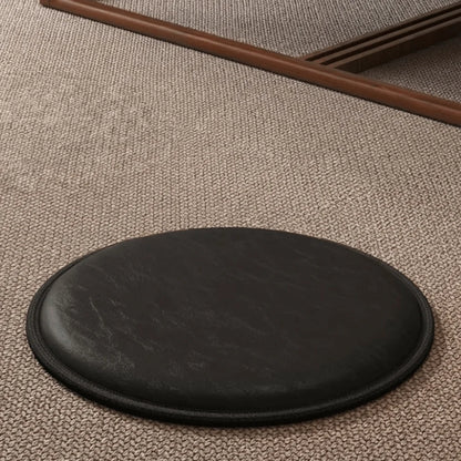 Zafu Thick Leather Cushion Soft Non-Slip Round Sitting Seat Pad Waterproof 35/40cm Dining Chair Pad Living Room