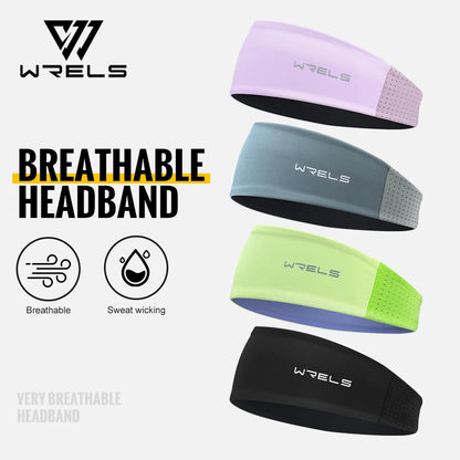 WRELS Headband Sweatband Cooling Non Slip Breathable Quick Dry Men Women Running Yoga Fitness Tennis Athletic Workout Hair Band