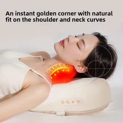 JAIYORL Trapezius Electric Massage Pillow Wireless Car And Home Massager Heating Waist Neck Leg Cervical Shiatsu Kneading