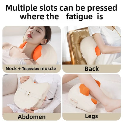 JAIYORL Trapezius Electric Massage Pillow Wireless Car And Home Massager Heating Waist Neck Leg Cervical Shiatsu Kneading