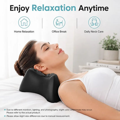 PU Acupressure Trigger Points Neck Traction Pillow Portable Cervical Spine Massage Ergonomic Stretching Device Relaxation