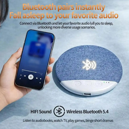 Under Pillow Mini Speaker 5.4 Hifi Stereo Sound Machine White Noise With 30/60/90 Min Timer For Bedroom Sleep