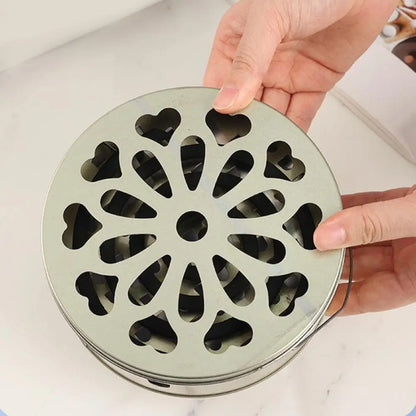 Mosquito Spiral Holder Box with Lid Fireproof Mosquito Coil Burner Safe Windproof Mosquito Repellent Tray Incense Holder